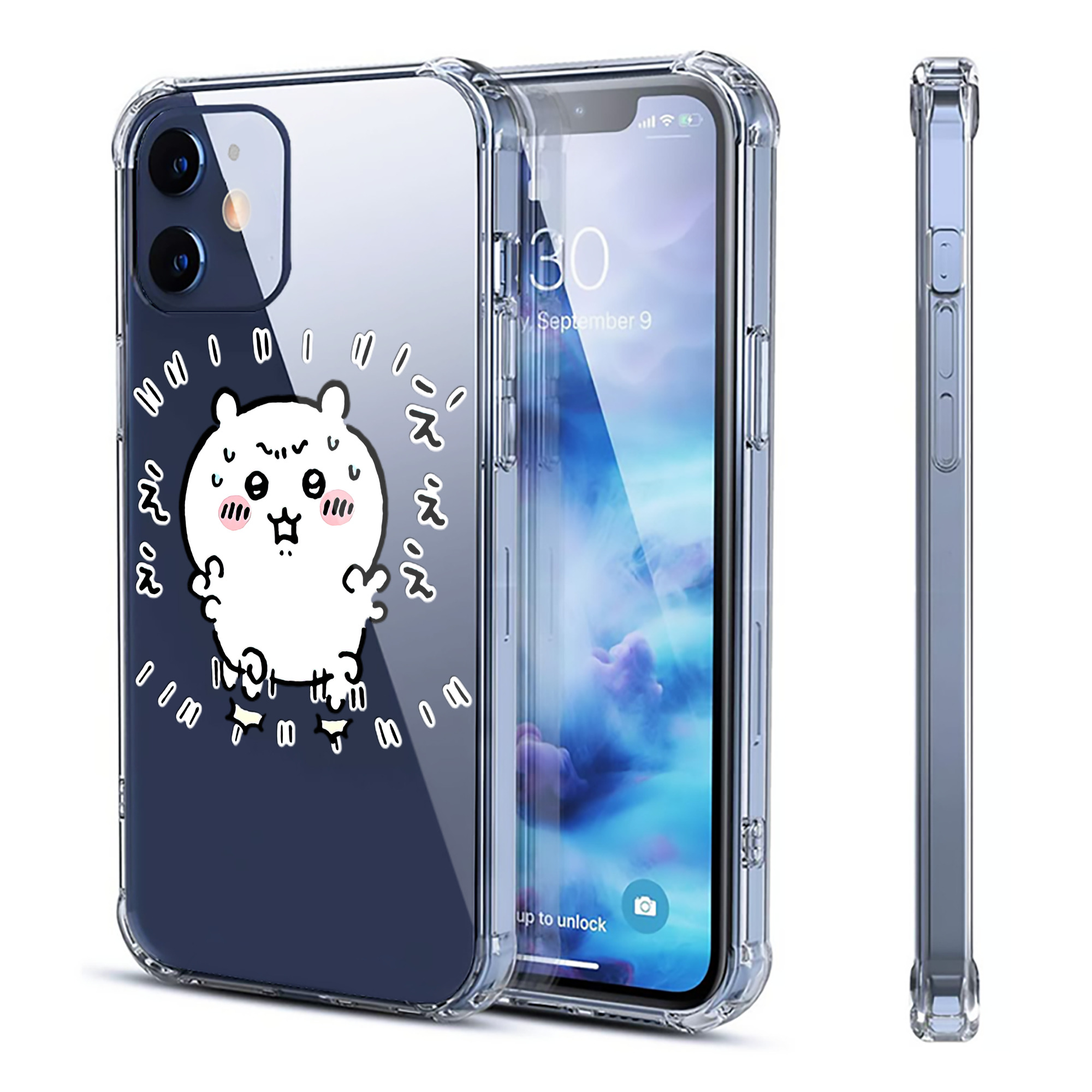 （画像用） ちいかわ ちいかわ Chii-kawa chiikawa 【iPhone 12シリーズ対応】透明スマホケース（クリアソフトケース）